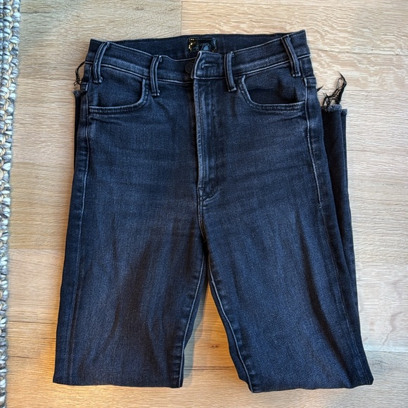 MOTHER the hustler high waist fray hem ankle bootcut jeans - Picture 4 of 6